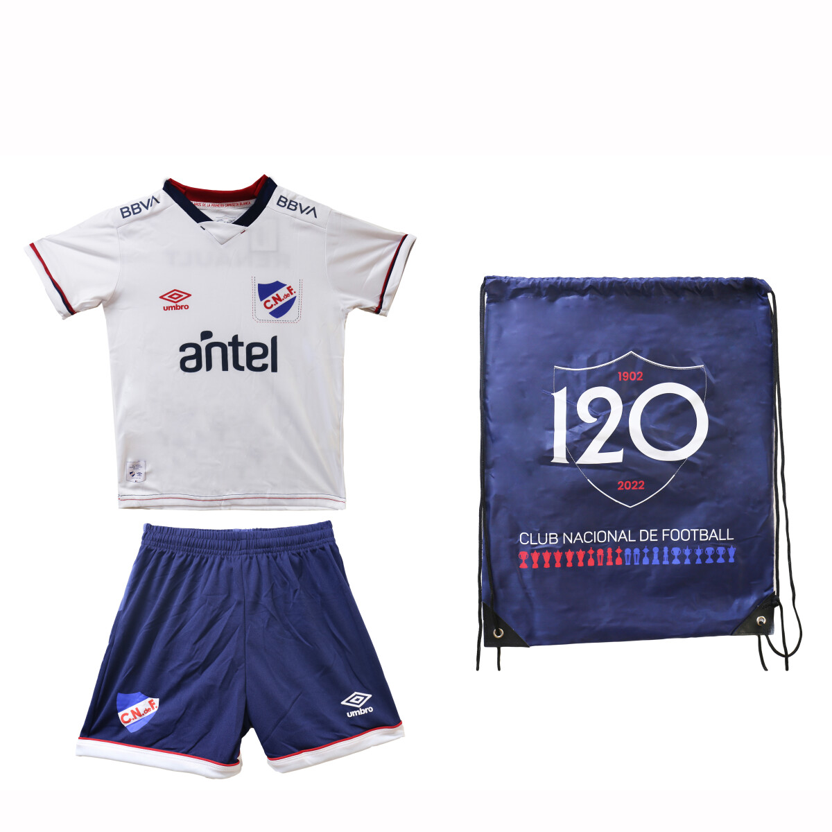 Set Infantil Umbro Set y Short Junior - Blanco - Azul - Rojo 