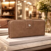 Billetera de Dama con Presilla Tostado