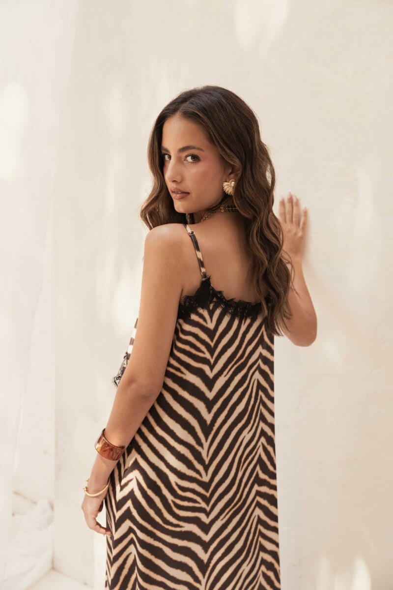 VESTIDO NEW ISABEL MOCCA WILD ZEBRA VESTIDO NEW ISABEL MOCCA WILD ZEBRA