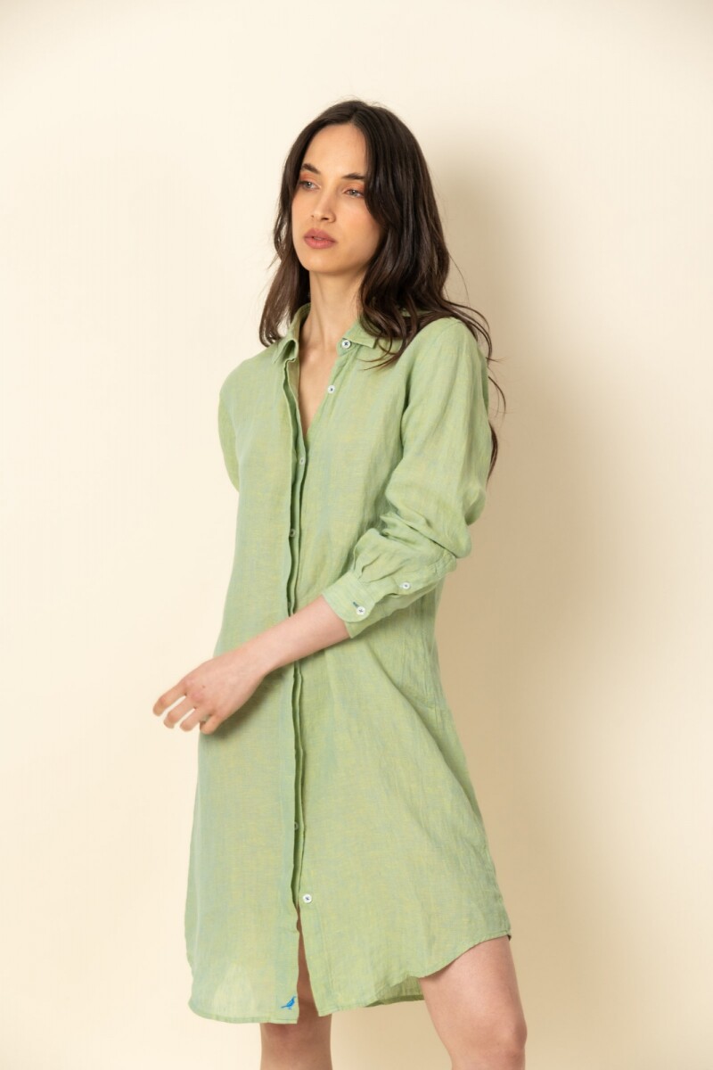 Camisola de lino - Verde 