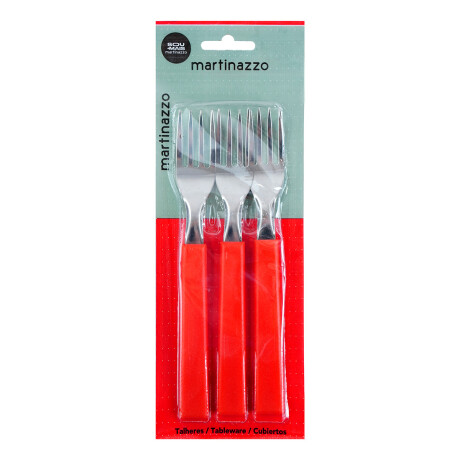 Tenedor x3 rojo linea Opa Martinazzo Tenedor x3 rojo linea Opa Martinazzo