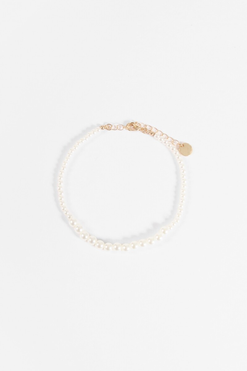 Tobilleras perlitas blanco
