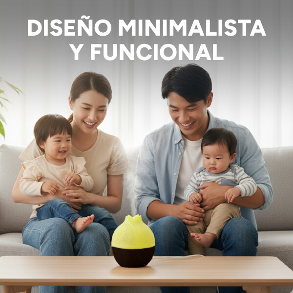 Aromatizante Difusor Ultrasónico De Aceite Esencial Con Led Color Marron Oscuro