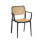 SILLA DE COMEDOR FERONIA CON POSABRAZOS Silla de Comedor Feronia con Apoyabrazos Negra