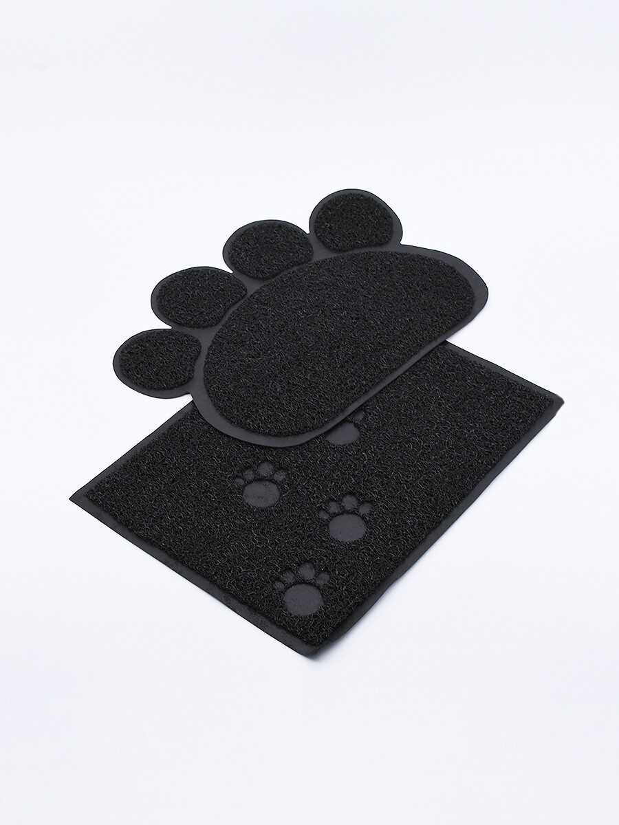 ALFOMBRA HUELLA SET X 2 - NEGRO 