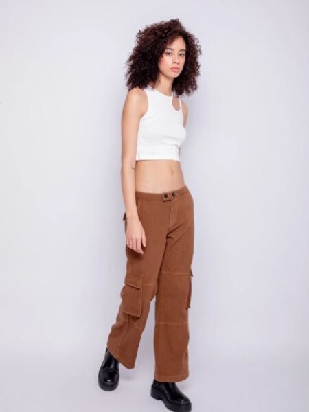 PANTALON PIECE OF CAKE CARGO PESPUNTE MARRON