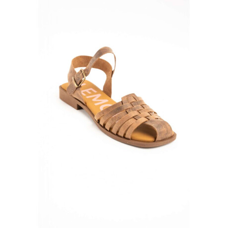 Sandalia Cangrejera Con Tobillera Chocolate