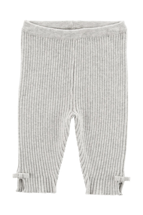 Calza de algodón acanalado, con lazos en los tobillos Sin color