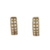 Caravanas aros doble fila de zirconia y oro- Oro bajo - Zirconia- CA8158 conpiedra