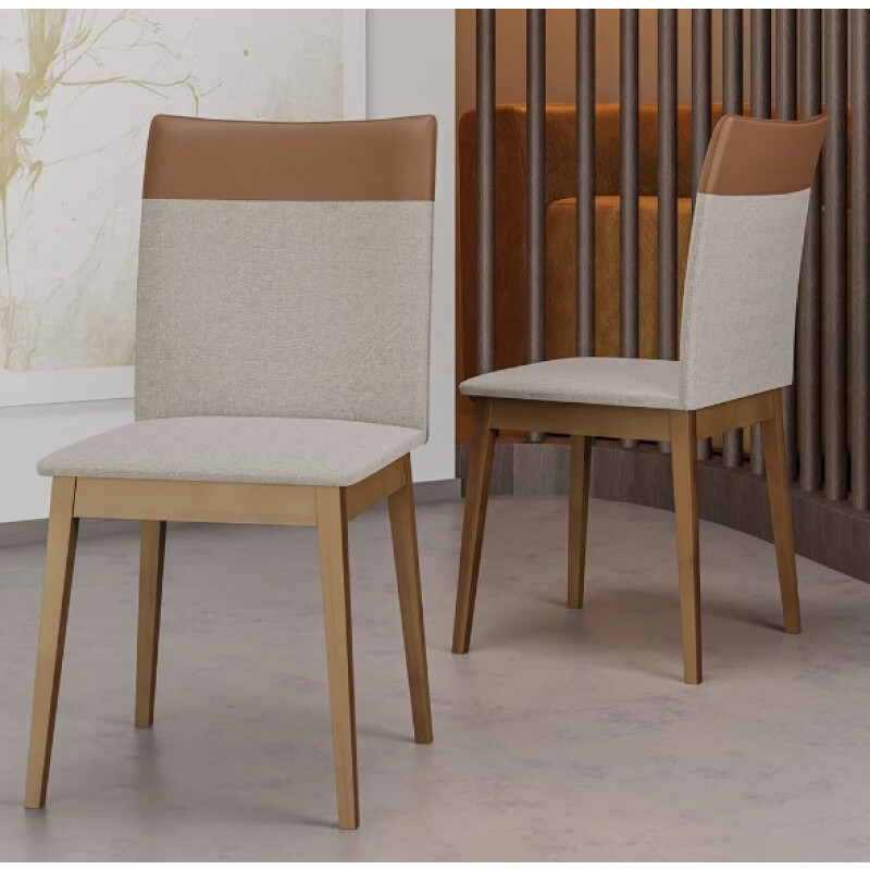 Silla Cristal Moderna Con Patas De Madera Natural color NEBLINA