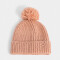 Gorro Romántico Gorro Tejido Con Pompón - Rosa Viejo