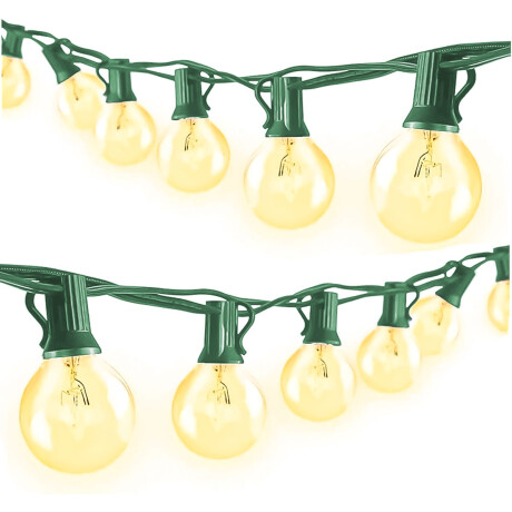 Guirnalda Guía Luces Vintage X25 + 2 Rep 7,62m Jardín Verde