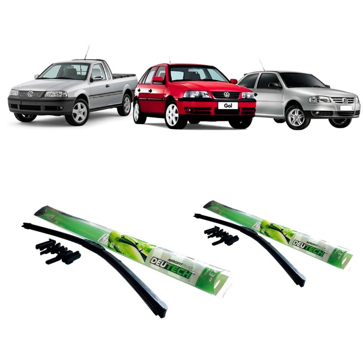 ESCOBILLA LIMPIA PARABRISA COMBO KIT ESCOBILLAS DELANTERAS VOLKSWAGEN GOL 1999-2008 