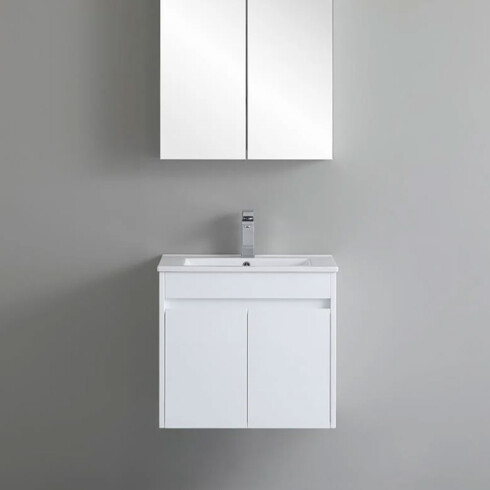 MOBILIARIO BAÑO MUEBLE LAQUEADO BLANCO 51X39X56CM 2 PUERTAS 000
