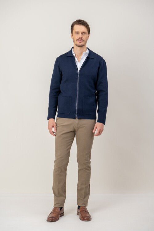 Overshirt zipper Azul marino