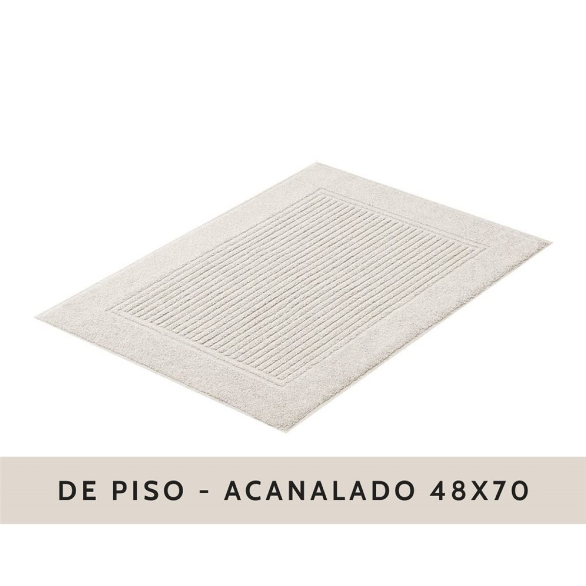 TOALLA P/PIES ACANALADO BUDDEMEYER - 500G BEIGE 48X70 