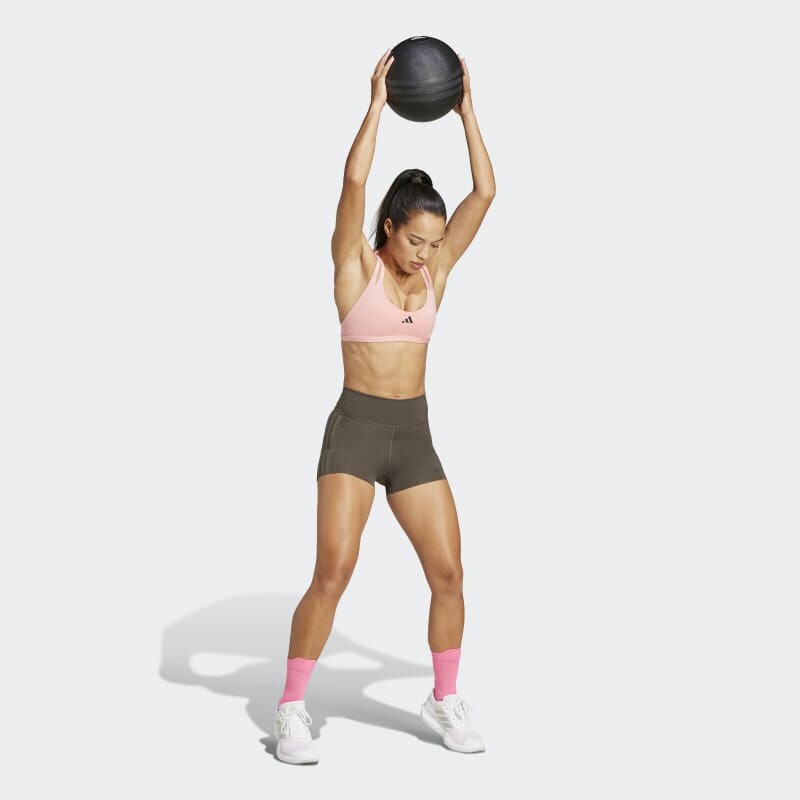 Calza Adidas Optime 4 Pulgadas Marrón