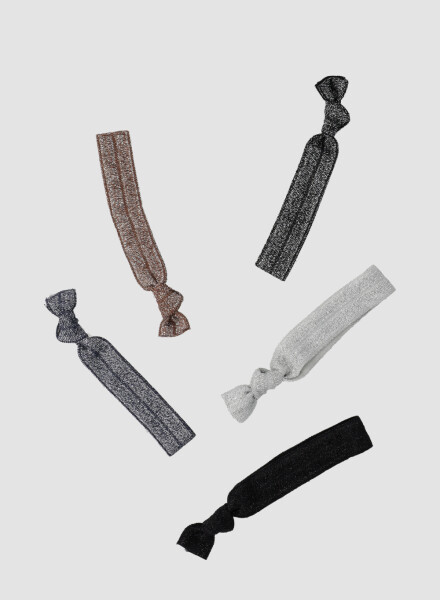 Pack x 5 gomitas brillos Gris
