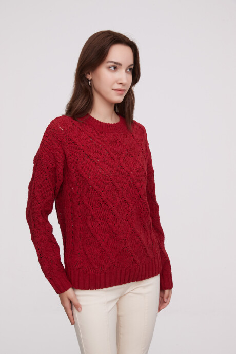 Sweater Loanina Rojo Oscuro