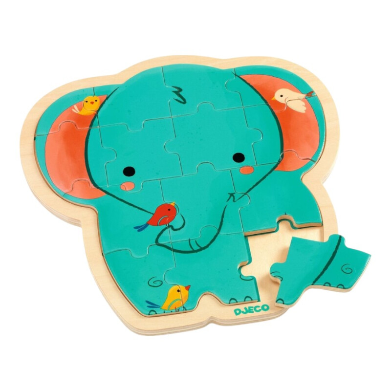 Puzzle Elefante 14 Piezas +3 Djeco Puzzle Elefante 14 Piezas +3 Djeco