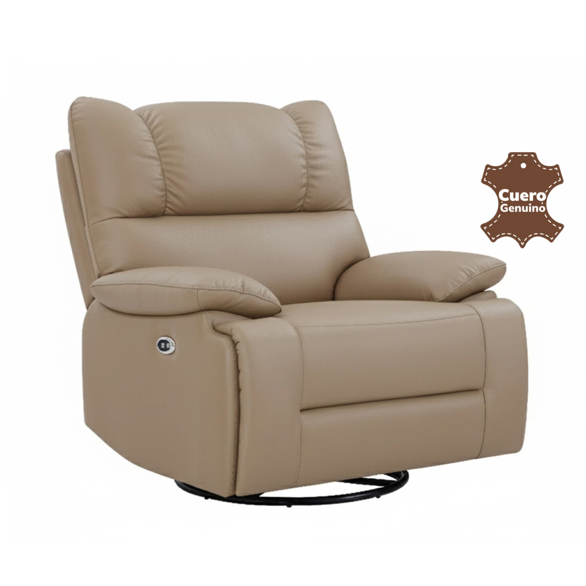 SOFA SILLÓN POLTRONA RECLINABLE RETRACTIL CON SISTEMA ELECTRICO Y EN CUERO GENUINO 