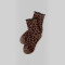 Medias The Ruffle Sock Mujer Choco Leopard