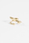Anillo acero ajustable gota dorado