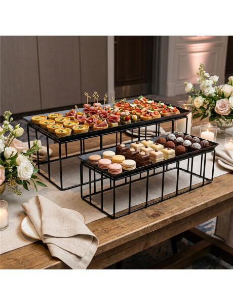 SET X2 SOPORTE METALICO 30x15x9/23x10x9cm NEGRO SET X2 SOPORTE METALICO 30x15x9/23x10x9cm NEGRO