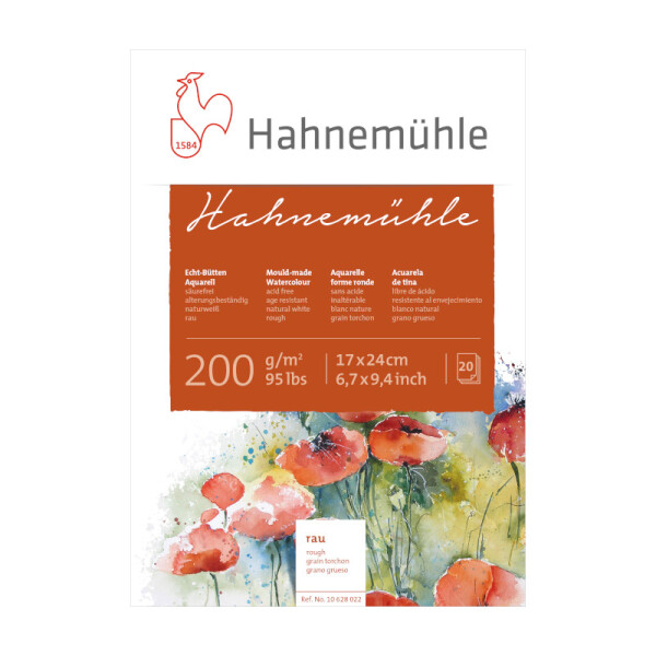 Block Acuarela - Hahnemühle 200 g/m² 17x24