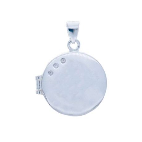 Guardapelo De Plata 925 Con Circonias