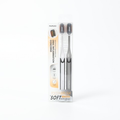 CEPILLOS DE DIENTES ANTIBACTERIANOS SUAVES (2 UNIDADES) CEPILLOS DE DIENTES ANTIBACTERIANOS SUAVES (2 UNIDADES)