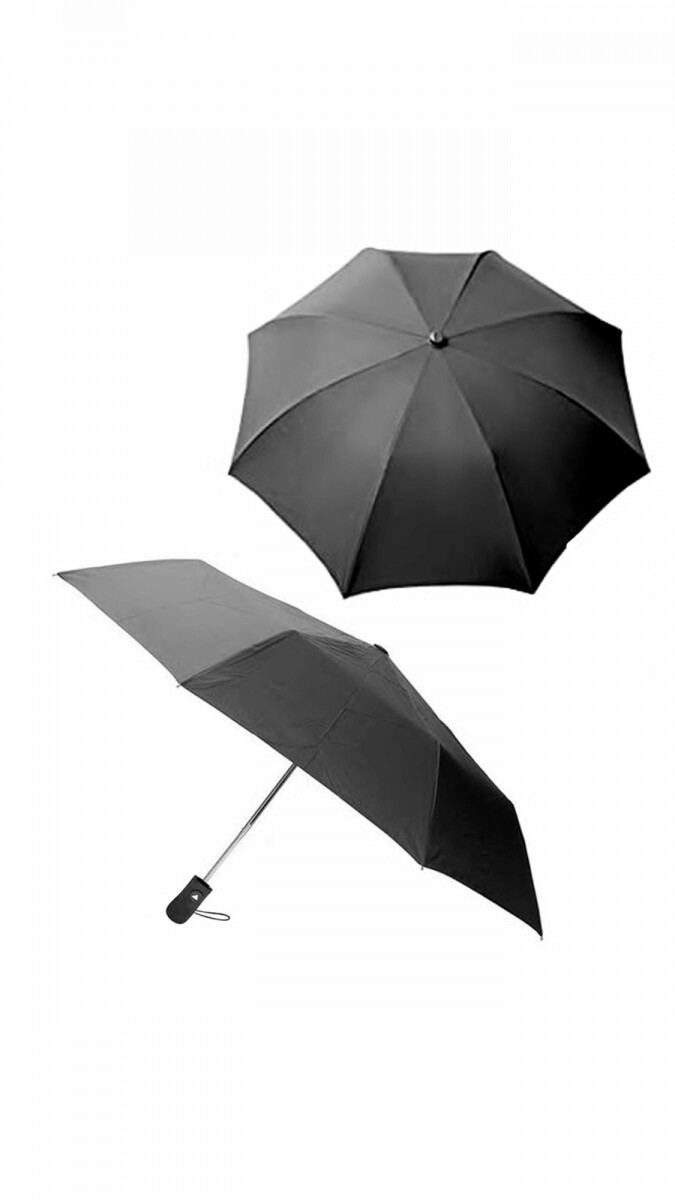 PARAGUAS AUTÓMATICO MANGO COMUN - NEGRO 