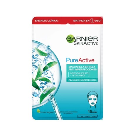 Mascarilla en Tela Facial Garnier Skinactive Pure Active 001