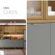 JUEGO DE COCINA 6 MODULOS Y MESADA MDF LINEA COLORS FREIJO Y VERDE