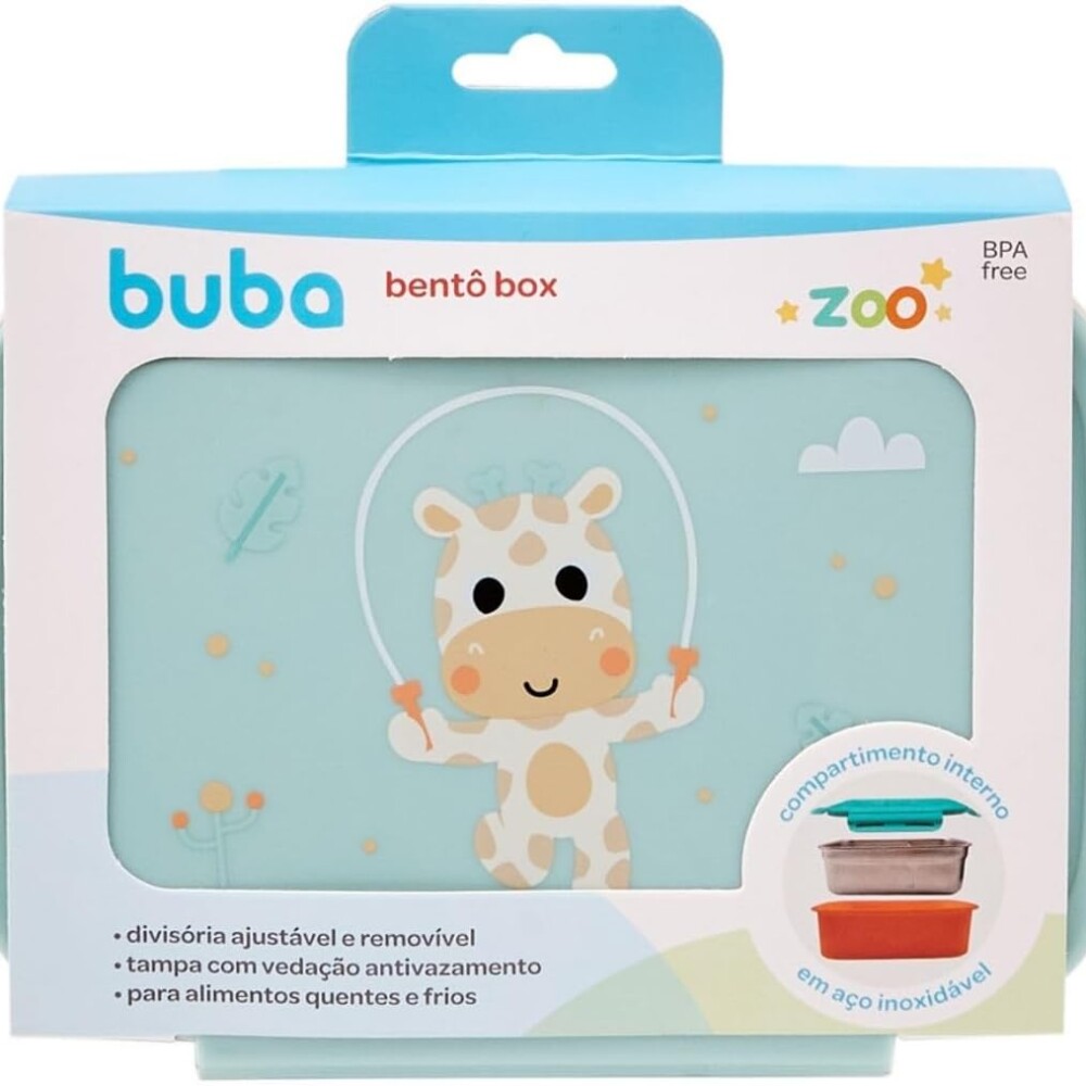 Lunchera bento box BUBA pastel colors jirafa