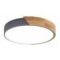 Luminaria Luz Fria Plafon Led Diám 30cm Metal Y Madera Gris