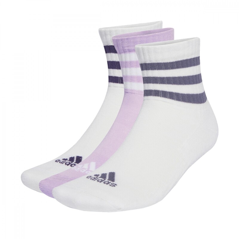 Medias Cushioned Sportswear Bajo-Cut 3 bandas Unisex Blanco