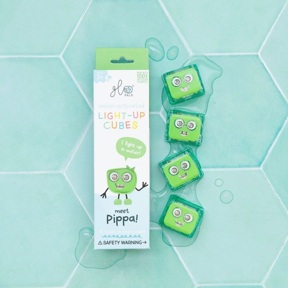 Set x4 GLO PALS cubos sensoriales - verde 