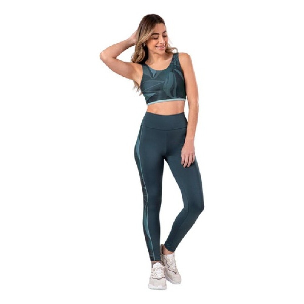 Top deportivo para dama Graphene Gris con Diseño 