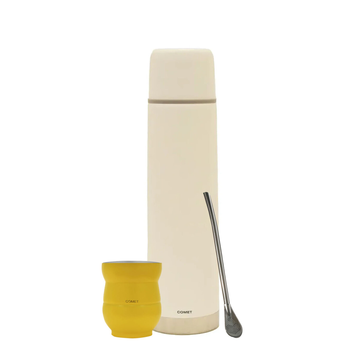 Set Matero Termo Bala 750ml +mate 140ml +bombilla regalo - Mostaza 