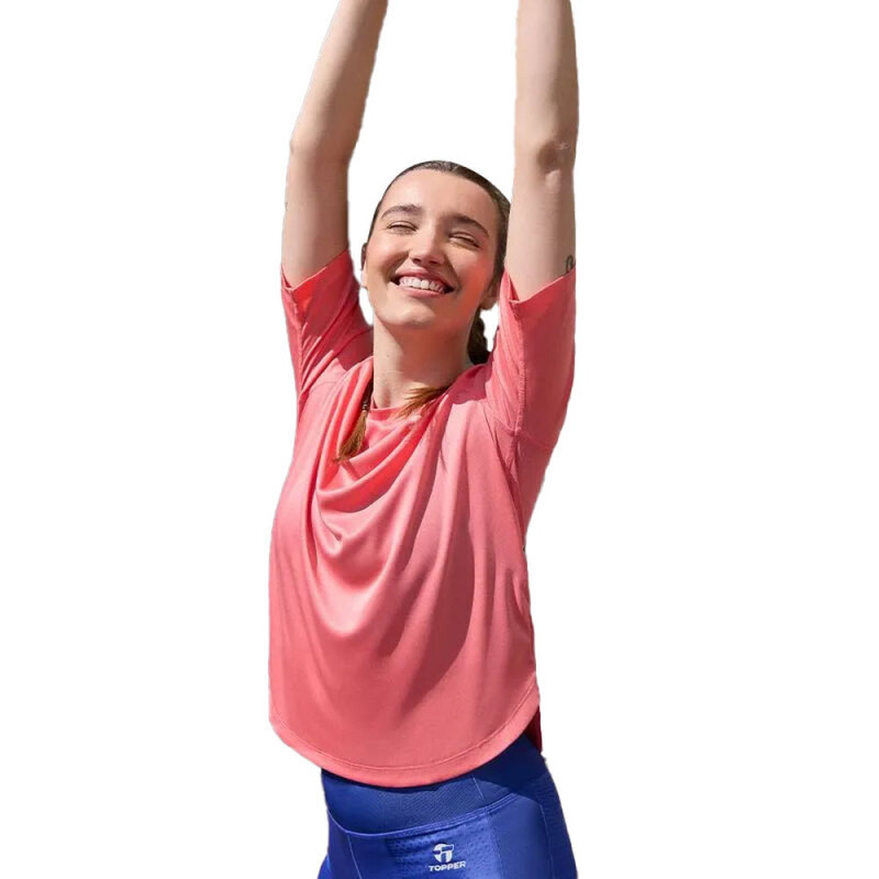 T-SHIRT MC WMN TRNG LOOSE coral sugar CORAL SUGAR