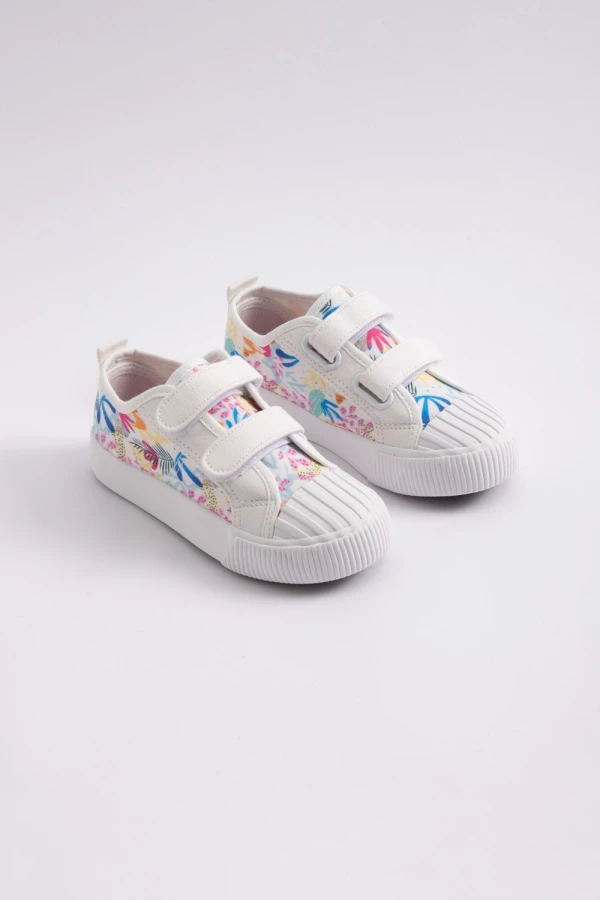 Zapatilla con velcro Blanco