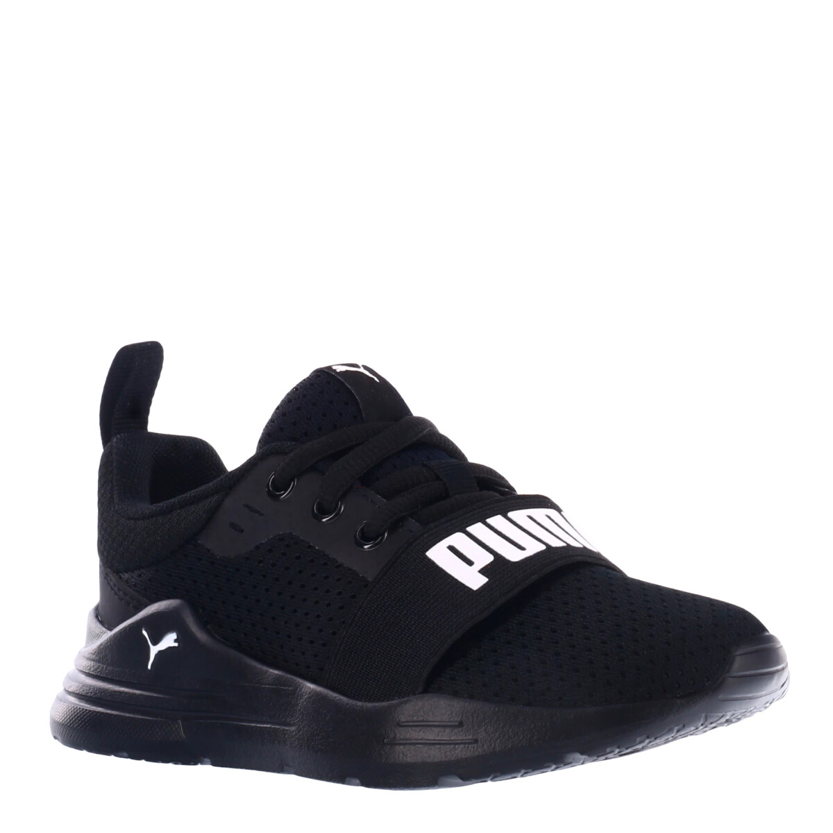 Championes Infantiles Puma Wired Run PS Jrs - Negro - Blanco 