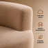 Sillón Puff ComboHome Kumo Redondo Corderito Diseño Premium Marrón 1