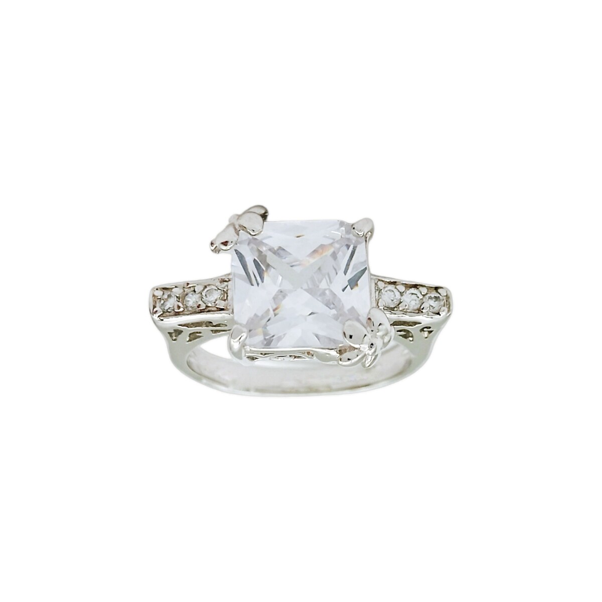 Anillo Halo-Plata 925-Piedra Zirconia-AN3528 - conpiedra 