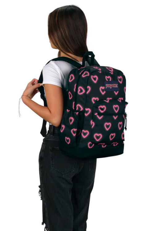 MOCHILA CROSS TOWN PLUS HAPPY HEARTS BLACK