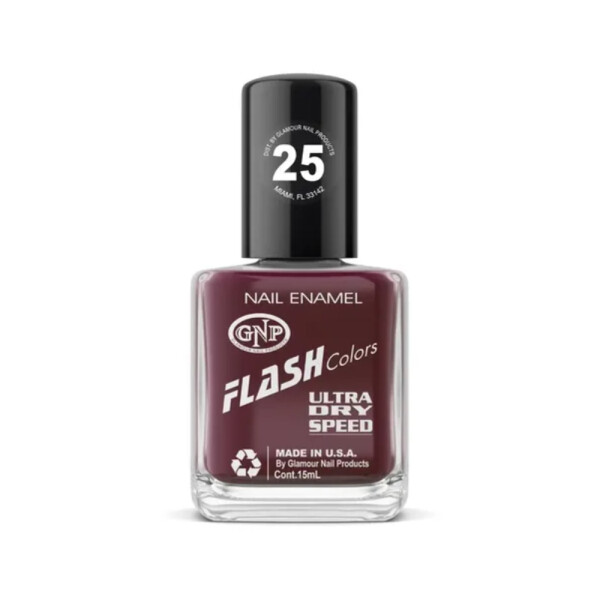Esmalte de Uñas Flash Colors Tono 25 Bordó Ciruela - GNP Esmalte de Uñas Flash Colors Tono 25 Bordó Ciruela - GNP