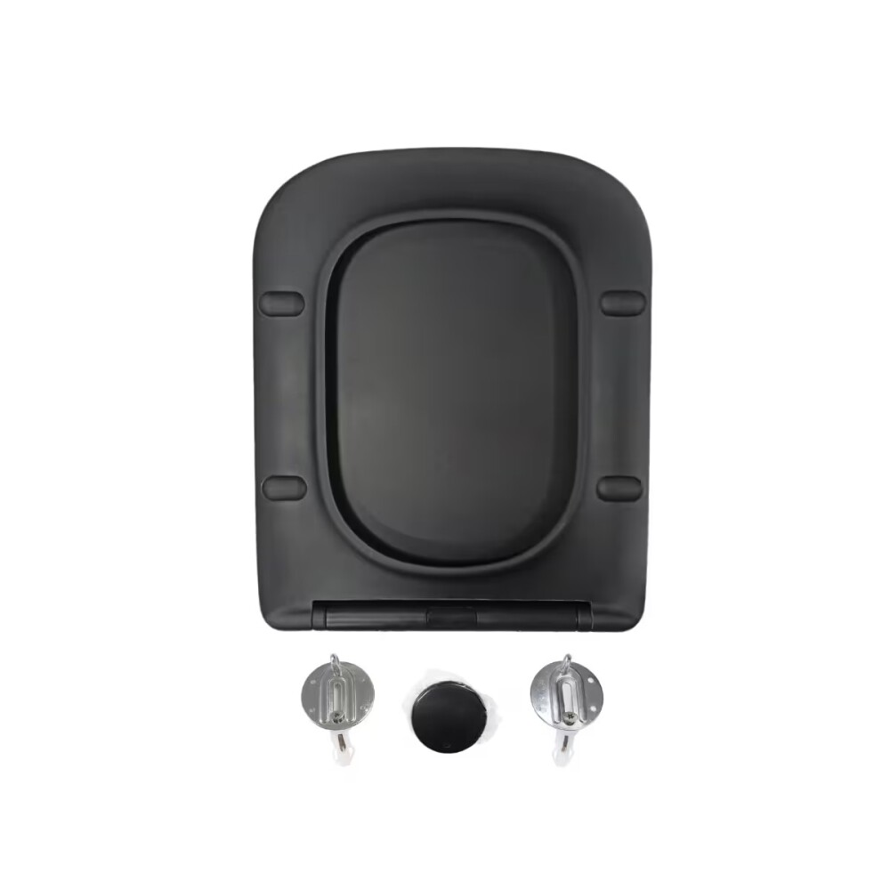 Tapa de inodoro Montano Resina UF Negra Cierre Lento Tapa De Inodoro Montano Resina Uf Negra Cierre Lento