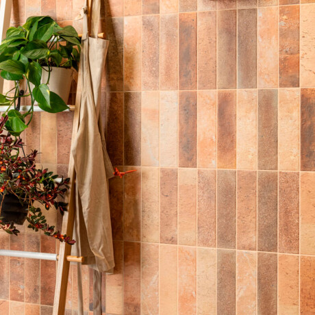 PORCELANATO PARA PISO Y PARED DE 7x26 REVESTIMIENTO  MATE RUSTICO DESTONIFICADO  GAMAS DE TERRACOTA SERIE HAIA ELIANE 000