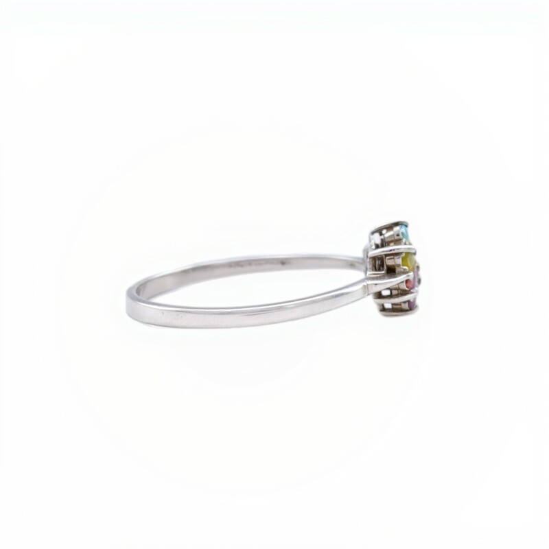 Anillo Flor-Plata 925-Piedra Zirconia Varias -AN3254 conpiedra